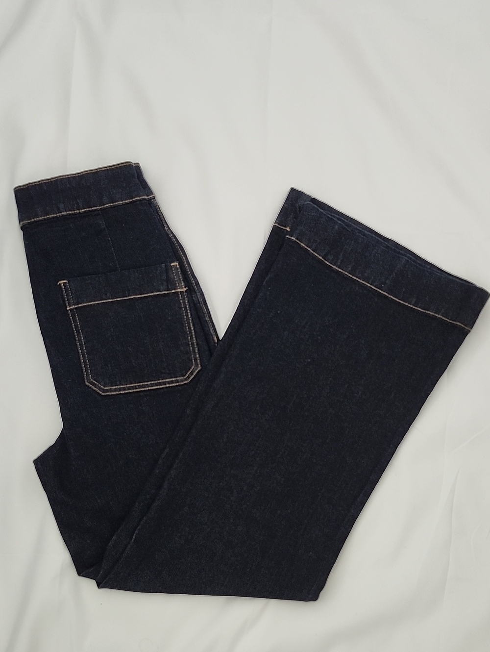 Dark Indigo Women's High Waist Jeans - Medium Wide Leg
